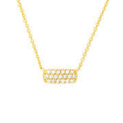 14K Yellow Gold Diamond Mini Necklace