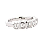 18K White Gold Bezel-Set Diamond Ring