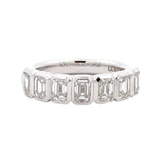 18K White Gold Bezel-Set Diamond Ring