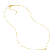 14K Yellow Gold Diamond Mini Necklace