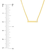 14K Yellow Gold Horizontal Staple Diamond Necklace