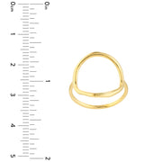 14K Yellow Gold Organic Open Circle Ring