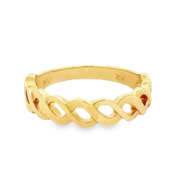 14K Yellow Gold Open Rope-Style Ring
