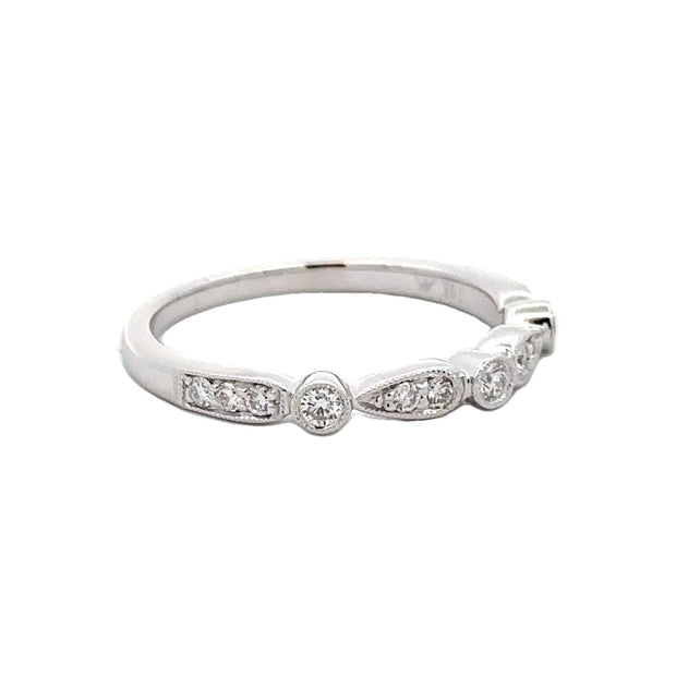 14K White Gold Stackable Diamond Ring