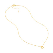 14K Yellow Gold Mini Star of David Necklace