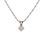 Estate 14K White Gold Diamond Necklace