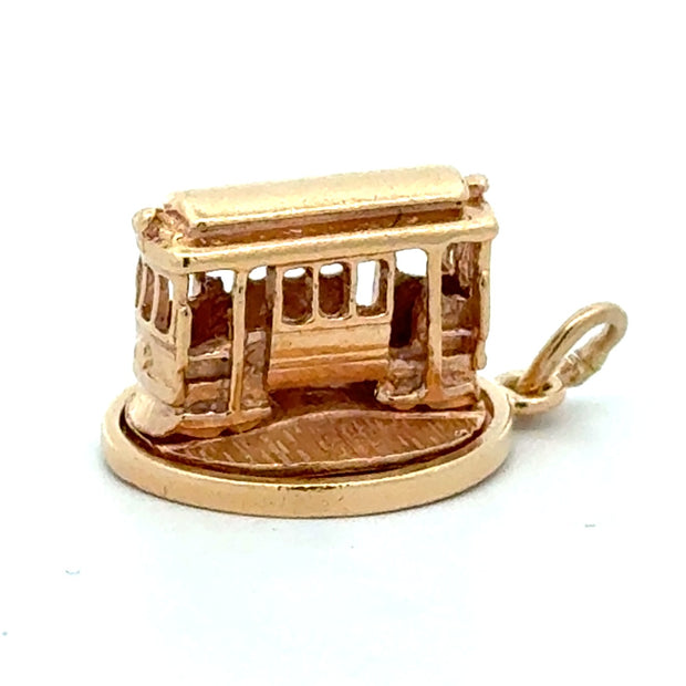 Estate 14K Yellow Gold Street Car Charm