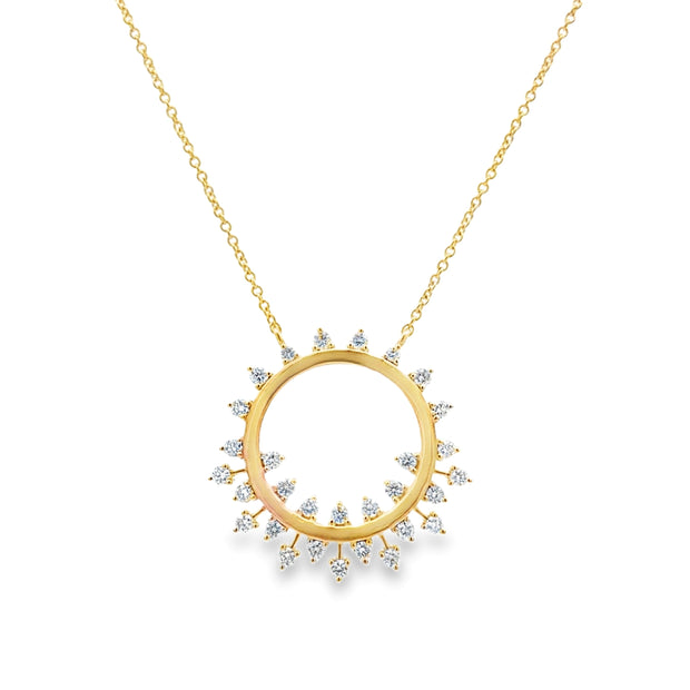 D.M. Kordansky 14K Yellow Gold Diamond Circle Necklace