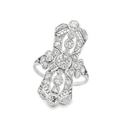 Estate Vintage Platinum Diamond Cocktail Ring
