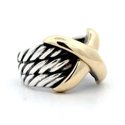Estate Sterling Silver & 14K Yellow Gold David Yurman Ring