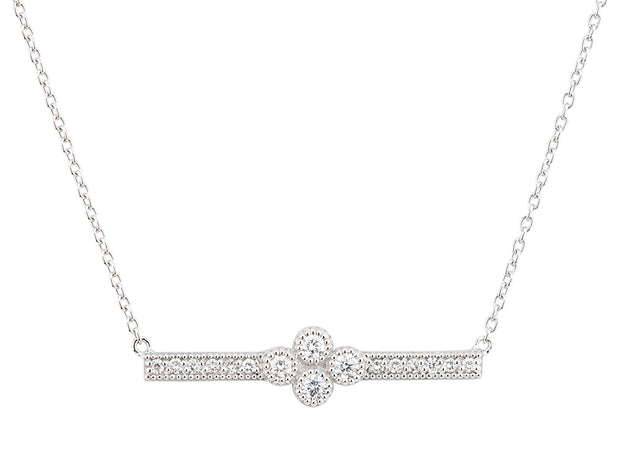 JudeFrances Provence Small Bar Diamond Necklace