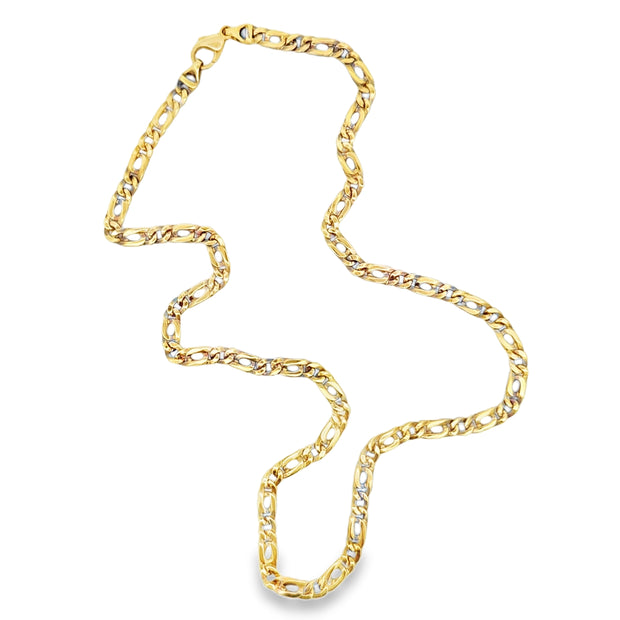 Estate 18K Yellow Gold Double Figaro Necklace