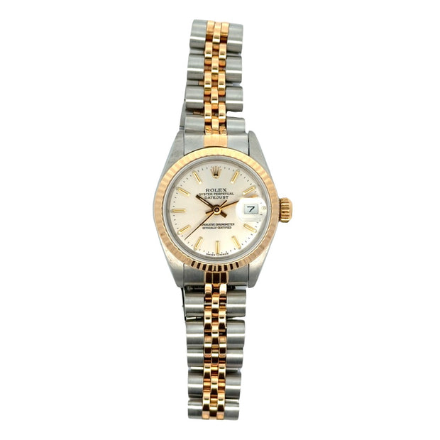 Estate Stainless Steel & 18K Yellow Gold Rolex Datejust