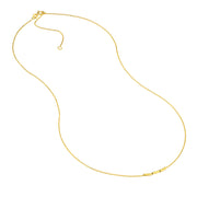 14K Yellow Gold Mini Barrel Trio Adjustable Necklace