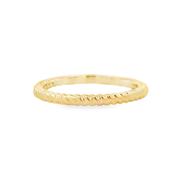 14K Yellow Gold Rope-Style Stackable Ring