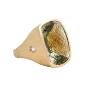 Nava Dee 14K Yellow Gold Prasiolite & Diamond Ring
