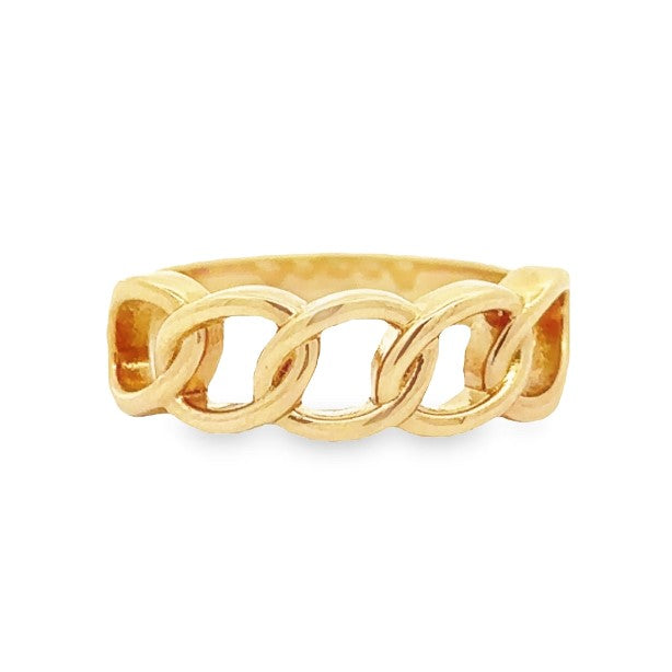 14K Yellow Gold Link-Style Ring