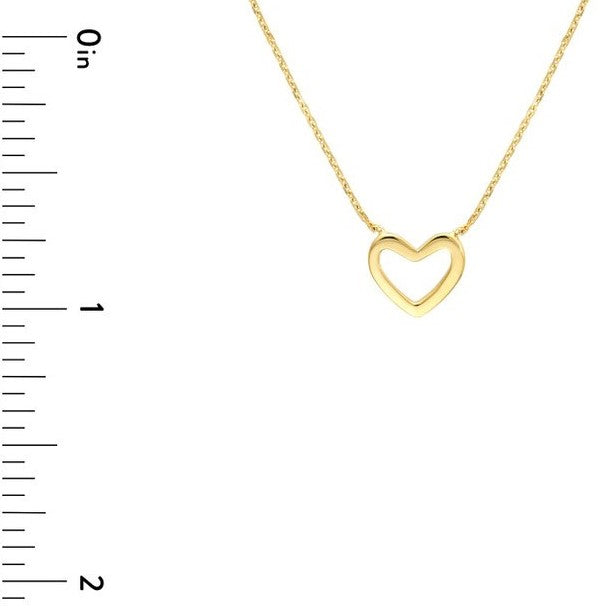 14K Yellow Gold Mini Heart Necklace