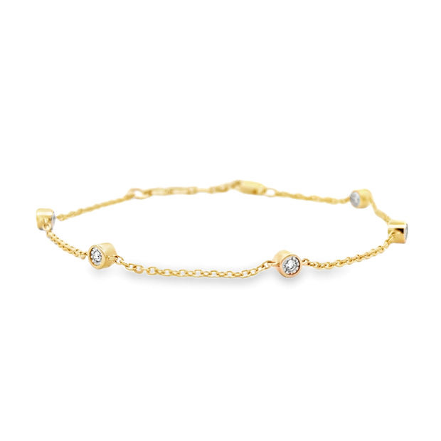 14K Yellow Gold Diamond-By-The-Yard Bracelet