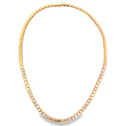 14K Yellow Gold Emerald-Cut Diamond Necklace