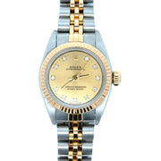 Estate 18K Yellow Gold & Stainless Steel Rolex Oyster Perpetual