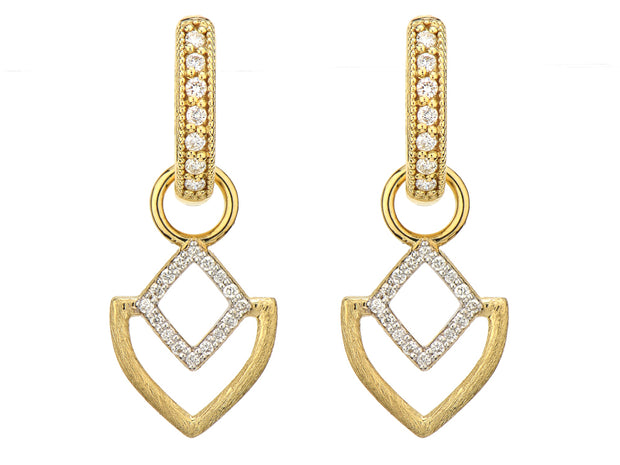 JudeFrances Tiny Lisse Geometric Pavé Earring Charms