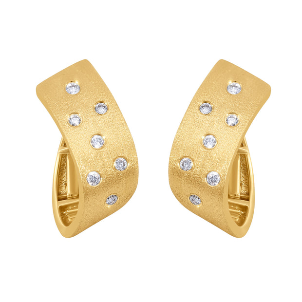 Nava Dee 14K Yellow Gold & Diamond Bypass Earrings