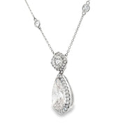 Platinum Pear-Shape Diamond Necklace