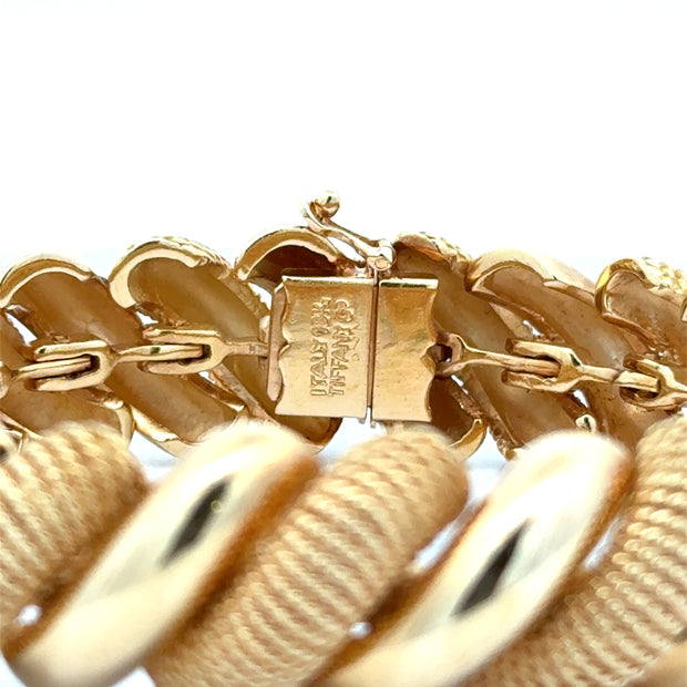 Estate 18K Yellow Gold Heavy Tiffany & Co. San Marco Bracelet