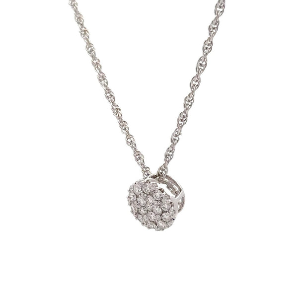 14K Yellow Gold Pavé Diamond Necklace