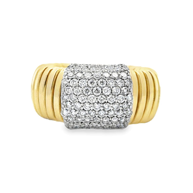 Nava Dee 18K Yellow & Diamond Gold Flexible Diamond Ring
