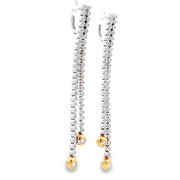 14K White & Yellow Gold Diamond Dangle Earrings