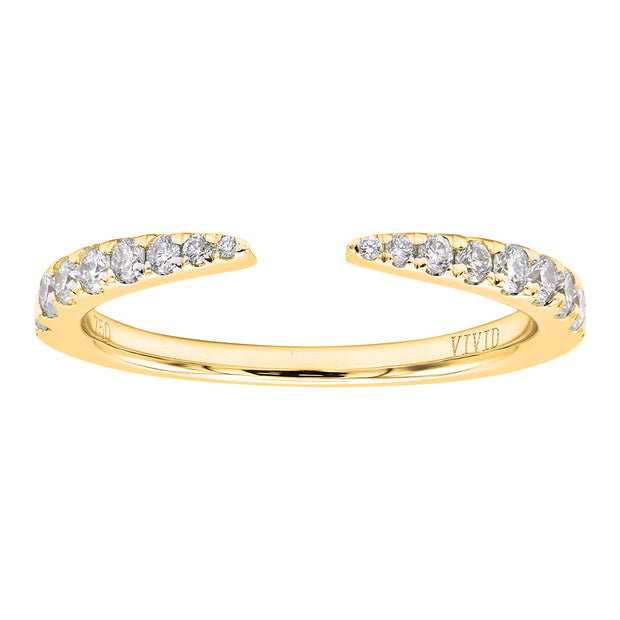 14K Yellow Gold Open-Style Diamond Ring