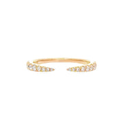 14K Yellow Gold Open Diamond Ring