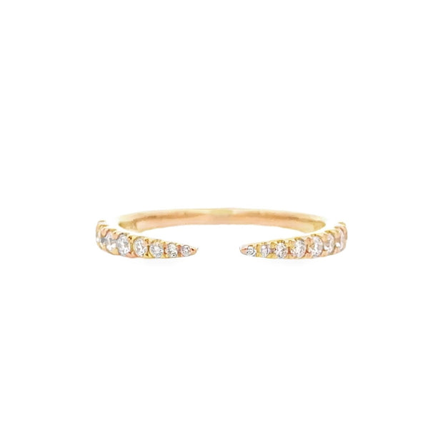 14K Yellow Gold Open Diamond Ring