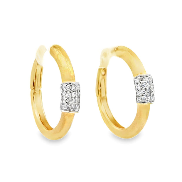 Nava Dee 14K Yellow Gold Diamond Hoop Earrings