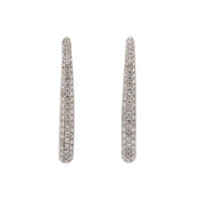 Nava Dee 14K White Gold Teardrop Hoop Earrings