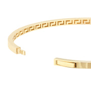14K Yellow Gold Plain Square Tube Bangle Bracelet