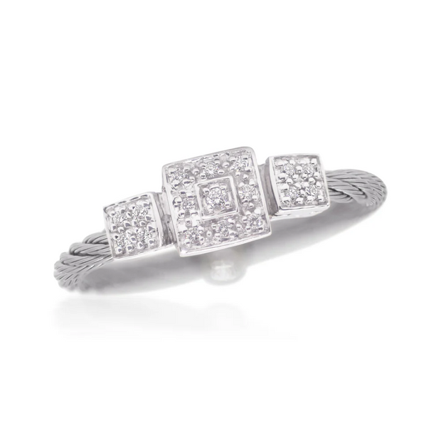 ALOR Triple Cushion Diamond Ring