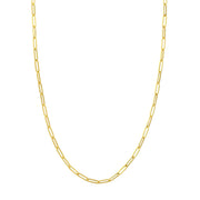 14K Yellow Gold Paper Clip Necklace