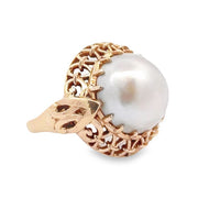 Estate 14K Yellow Gold Mabé Pearl Ring