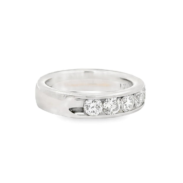 Estate 18K White Gold Diamond Band