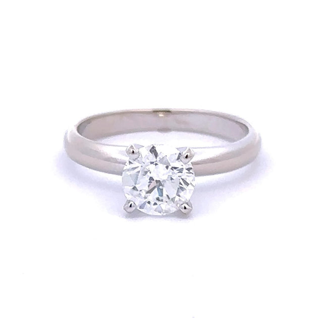 Estate 14K White Gold Diamond Engagement Ring – Lustre