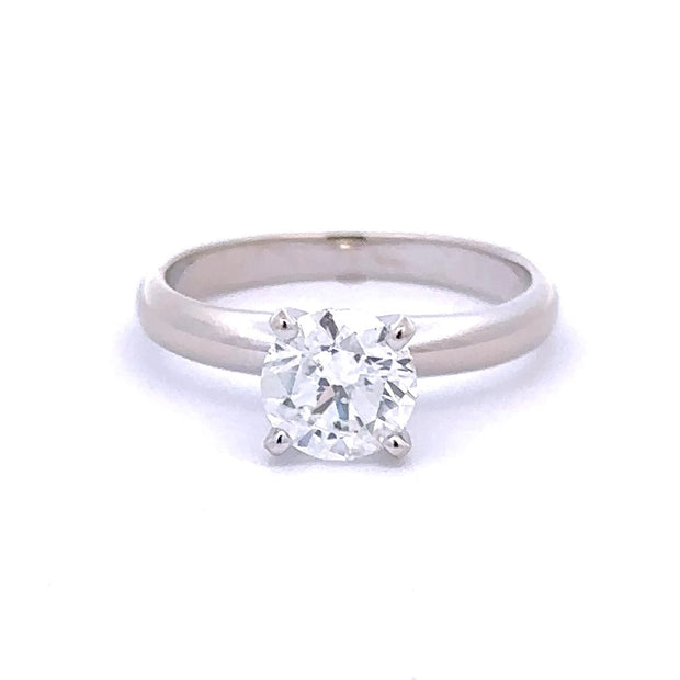 Estate 14K White Gold Diamond Engagement Ring