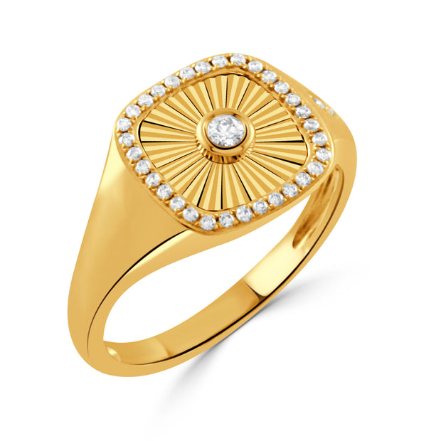 Doves 18K Yellow & Gold Diamond Ring