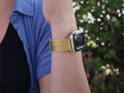 iALOR™ Yellow Cable 10-Row Apple Watch® Band (fits 42-45mm watch)
