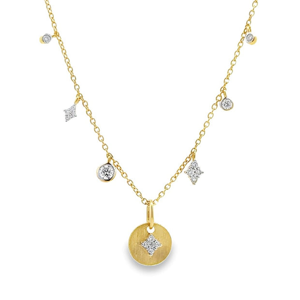 JudeFrances Provence Floating Element Diamond Pendant Necklace