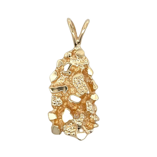Estate 14K Yellow Gold Nugget Pendant