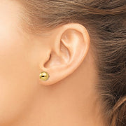 14K Yellow Gold 8mm Ball Stud Earrings