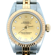 Estate 18K Yellow Gold & Stainless Steel Rolex Oyster Perpetual